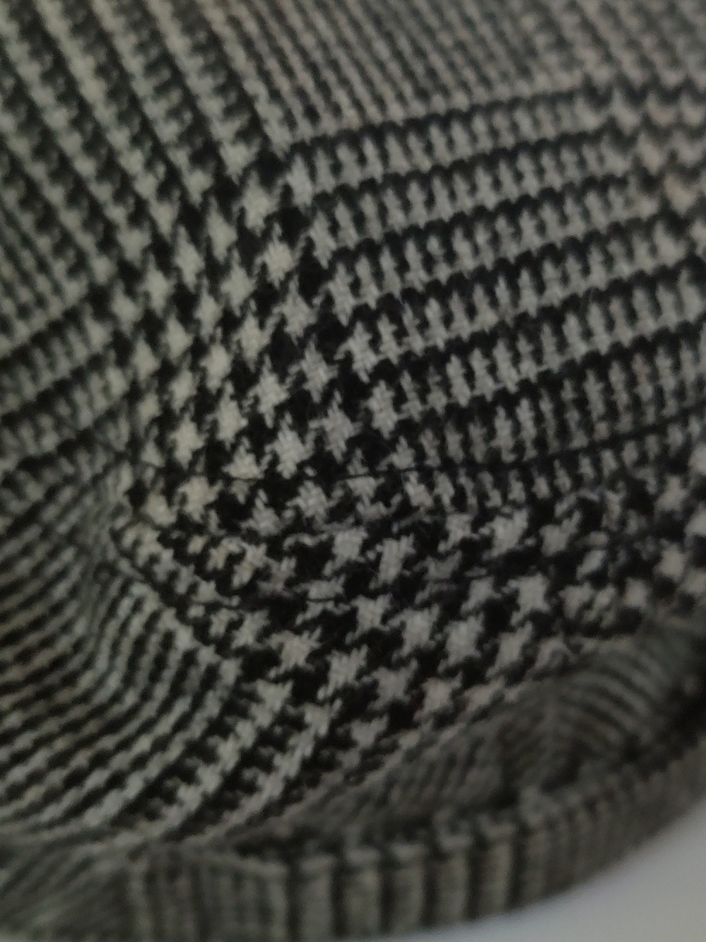 H&M Herringbone Newsboy Sailor's Peaky Cap Hat Black & White Womens Small - Picture 4 of 6